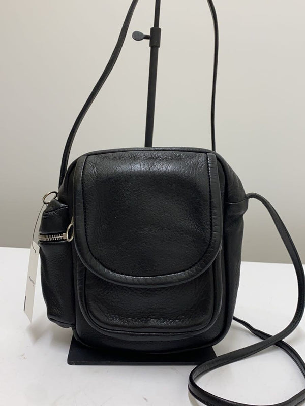 Shoulder Pouch Deer Leather Bag Cow Leather Blk Da05-mn Crossbody Everyday