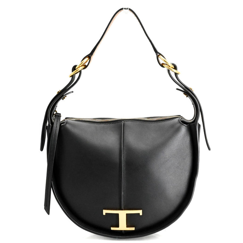T Timeless Hobo Bag Shoulder Bag Black Leather Grade A Designer Handbag