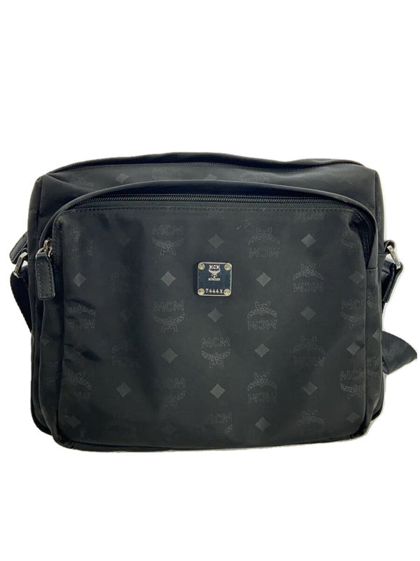 Mcm Shoulder Bag Plain Black Leather Purse Designer Handbag Everyday Carry