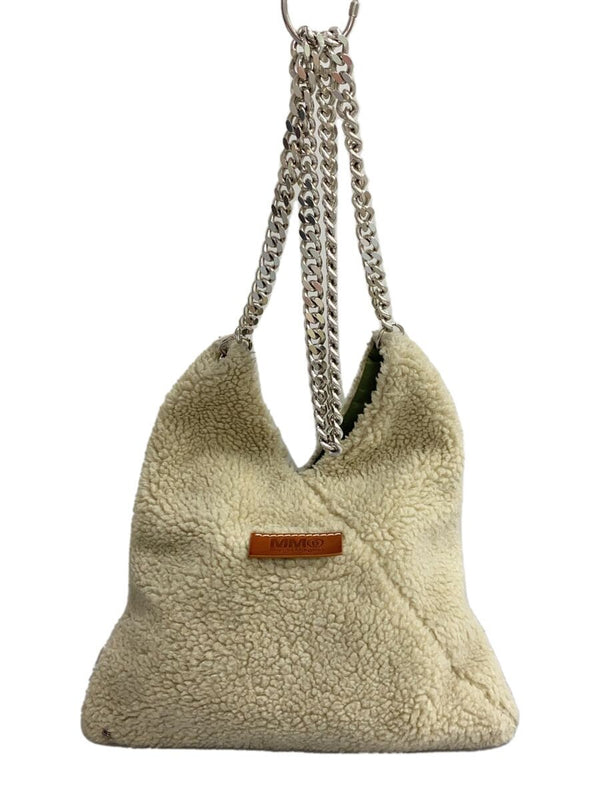 Mm6 Shoulder Bag Beige Solid Color S54wg0042 P2865 Womens Designer Handbag Purse