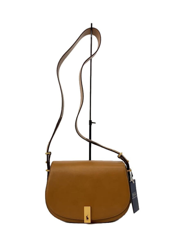 Polo Ralph Lauren Shoulder Bag Camel Leather Crossbody Womens Designer Handbag