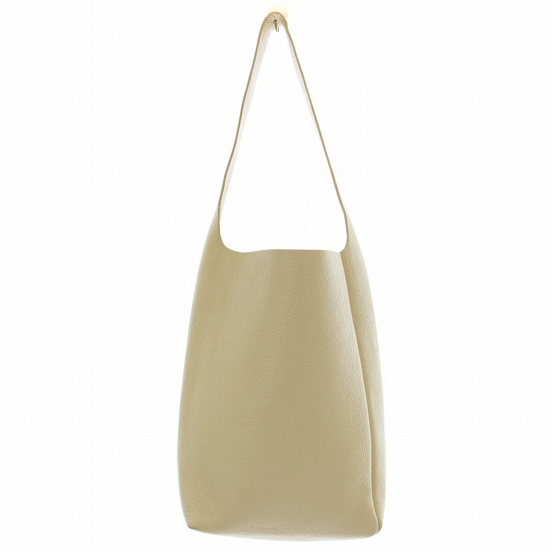 Pg Leather Shoulder Bag Beige Leather Womens Crossbody Everyday Use