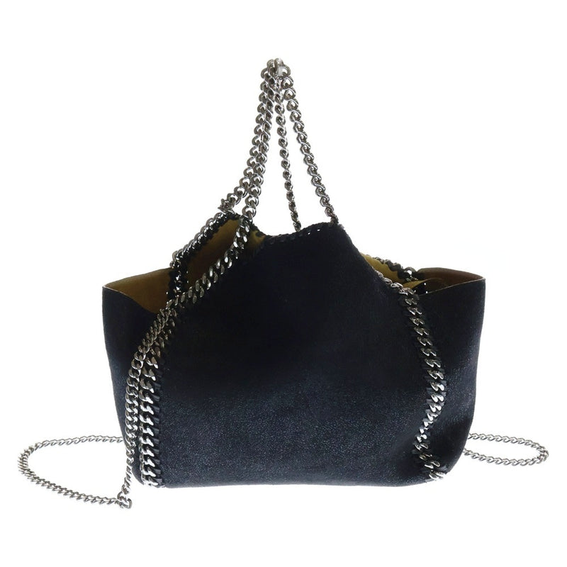 Stella Mccartney Falabella Black Leather 2-way Chain Shoulder Bag Handbag With