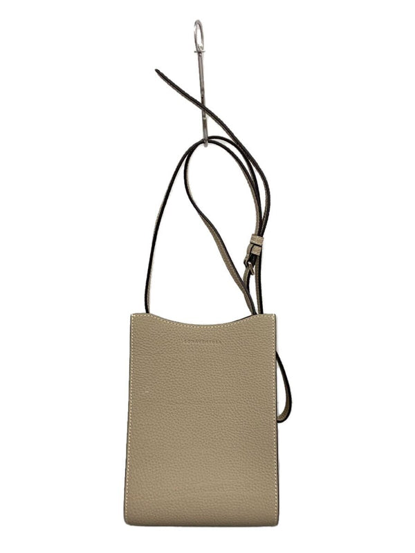 Bonaventura Shoulder Bag Beige Shrink Leather Womens Crossbody Purse Everyday