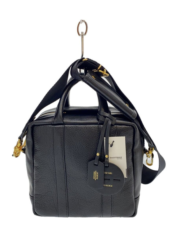 Porter Girl Miniature 2-way Shoulder Bag Leather Handbag Black Plain Small