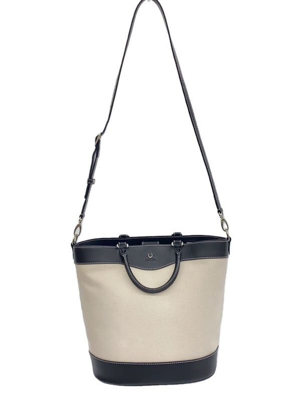 Somes Saddle Shoulder Bag Canvas Leather White Womens Crossbody Everyday Carry