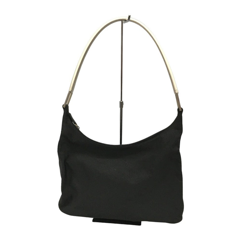 Prada Shoulder Bag Black With Metal Handle. Scratches/dirt. Authentic Designer