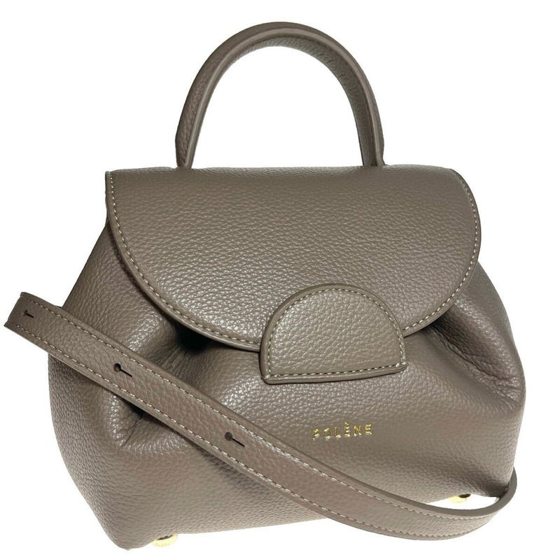 Polene Numero Un Nano 2-way Bag Greige A721 Leather Crossbody Shoulder Bag