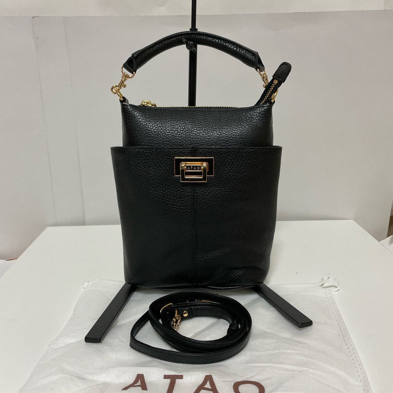 Holiday Pochette Leather 2-way Mini Bag Black Crossbody Handbag Small Purse