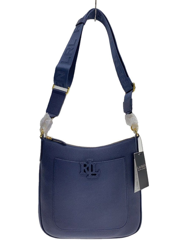 Ralph Lauren Leather Shoulder Bag Navy Womens Designer Purse Crossbody Everyday