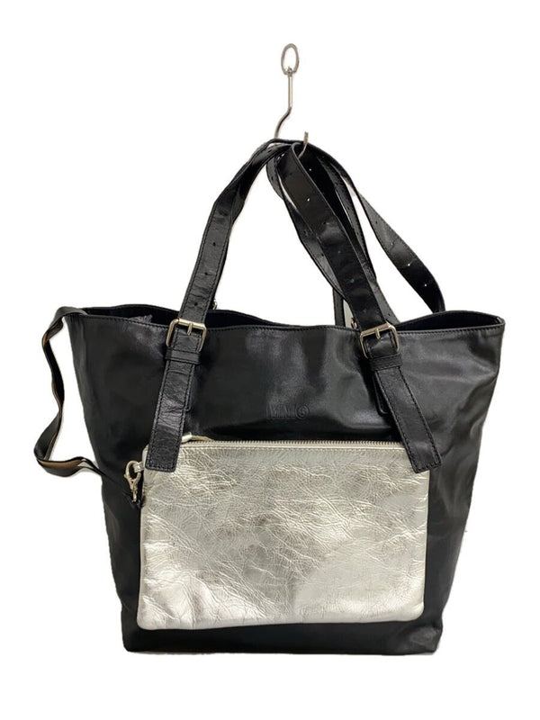 Mm6 Shoulder Bag Black Leather S41wg0001 Sx9019 Designer Handbag Womens Fashion