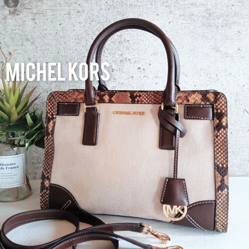 Python 2-way Shoulder Tote Handbag Designer Purse Reptile Print