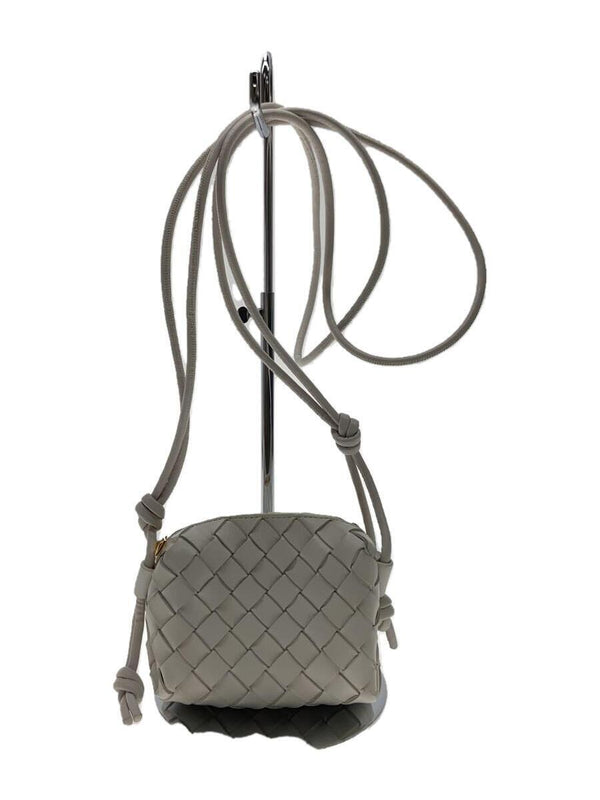 Shoulder Bag Leather White Intrecciato Candy Loop Camera Bag