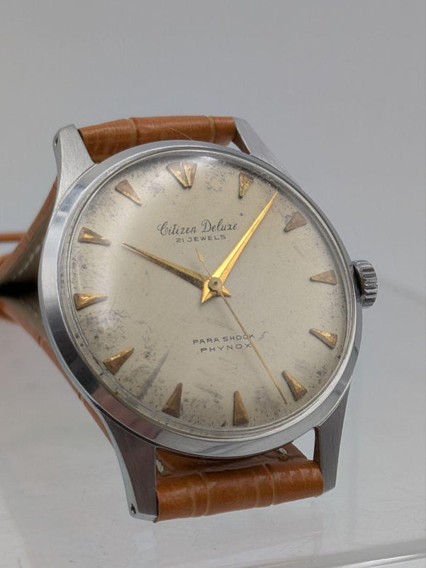 Deluxe 21 Jewels Parashock Ss Vintage Watch Overhauled. Stainless Steel