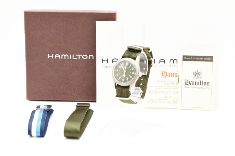 Khaki 9415a Watch Hand-wound 33mm Green Dial Vintage Style Mens