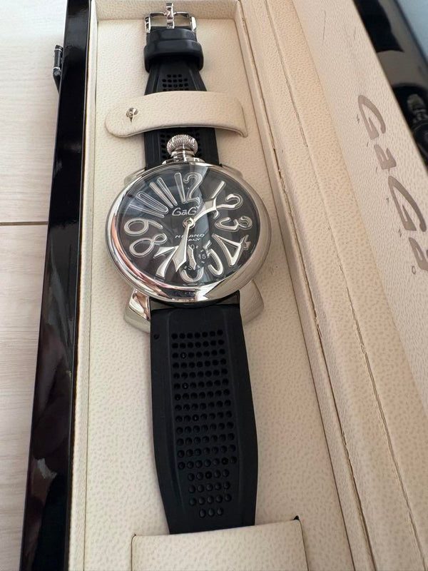 Gaga Milano Manuale 48mm Hand-wound Watch Swiss Made Mechanical Mens Luxury