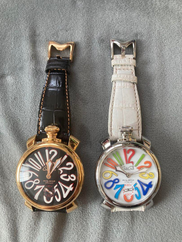 Gaga Milano Watches (Two) Wristwatch Set Swiss Made Fashion Luxury Timepieces