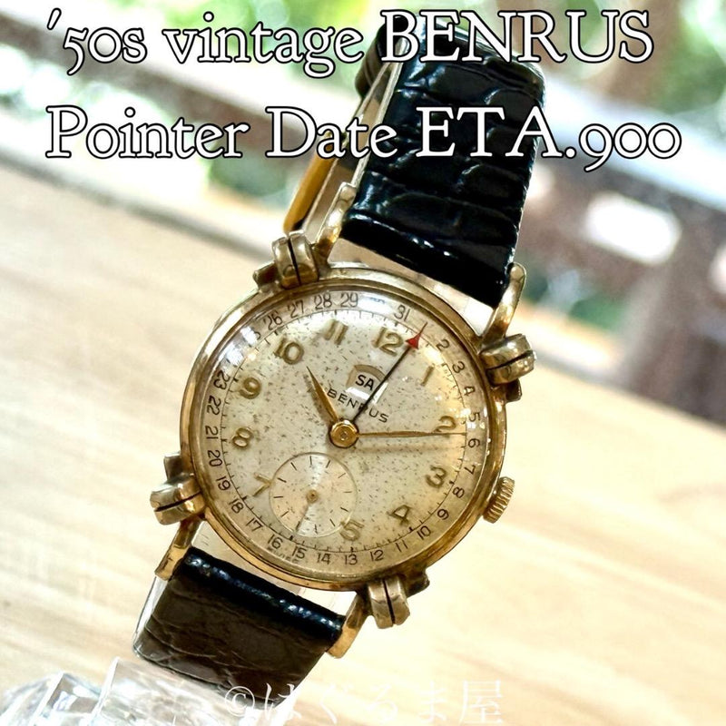50s  Pointer Date Mens Watch Vintage Manual Winding Wristwatch