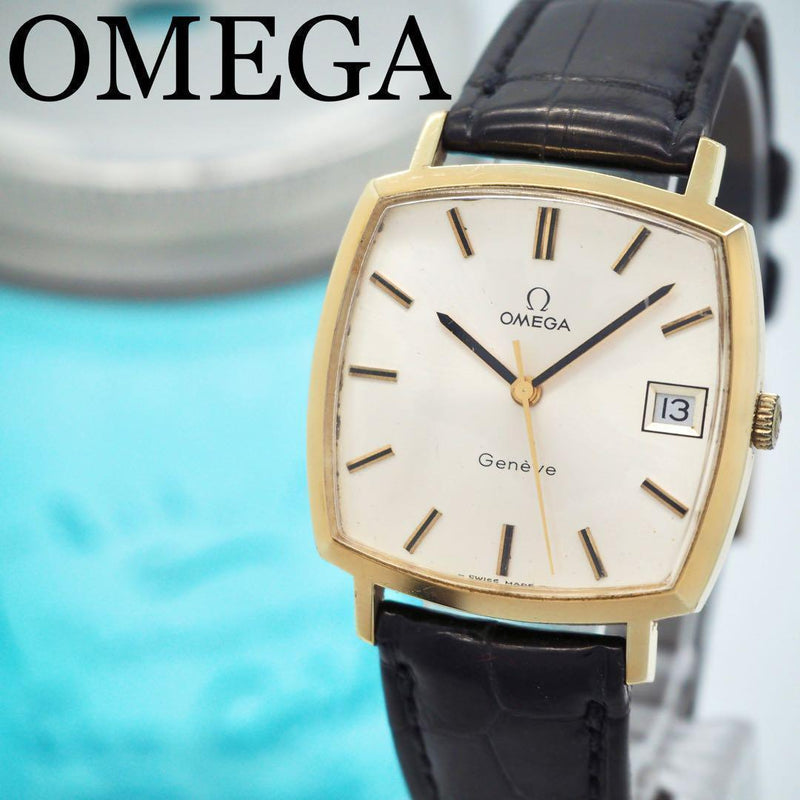 513 Omega Mens Watch 132.0052 Geneva Square Hand-winding Vintage Dress Watch