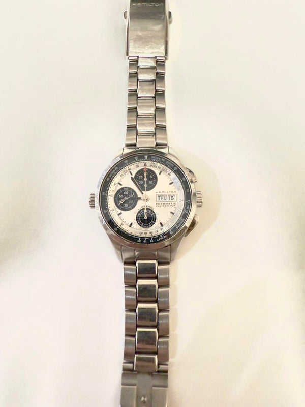 Khaki Aviation X-patrol Auto Chrono Watch Khaki Dial Pilot