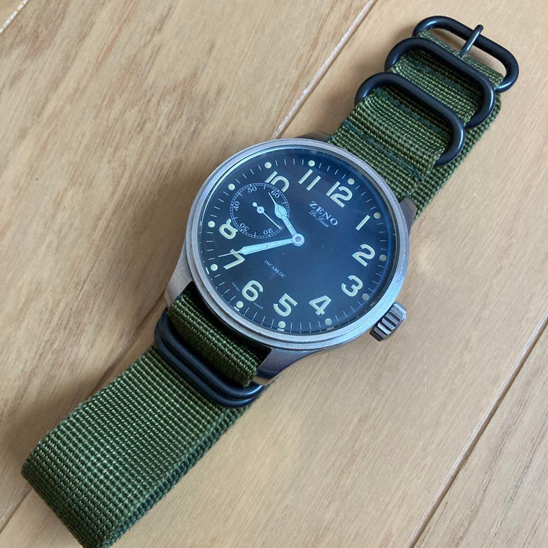 Zeno Ref-8558 Hand-wound Watch Replaced Nato Strap Military Style Analog