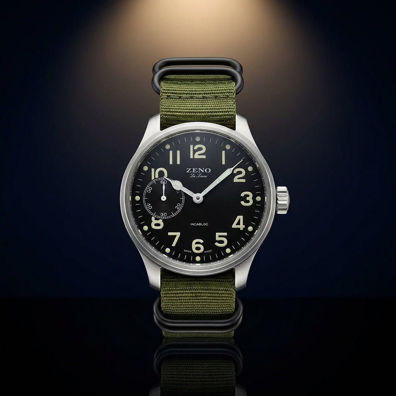Ref-8558 Hand-wound Watch Replaced Nato Strap Military Style Analog