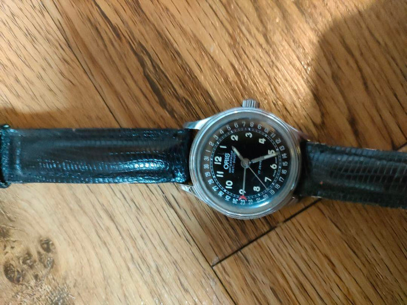 Pointer Date 7285 Hand-wound Watch Black Dial Swiss Made Analog Luxury