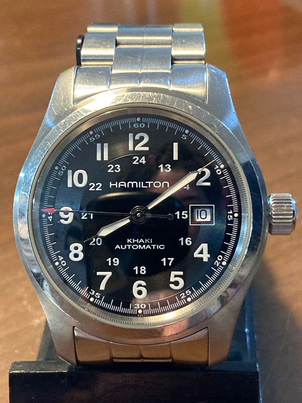 Khaki  H705450 Watch Mens Swiss Made Field Watch Leather Band