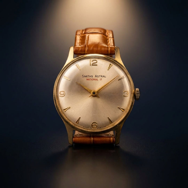Watch 1960s British Antique 2-hand Mechanical Wristwatch. Vintage