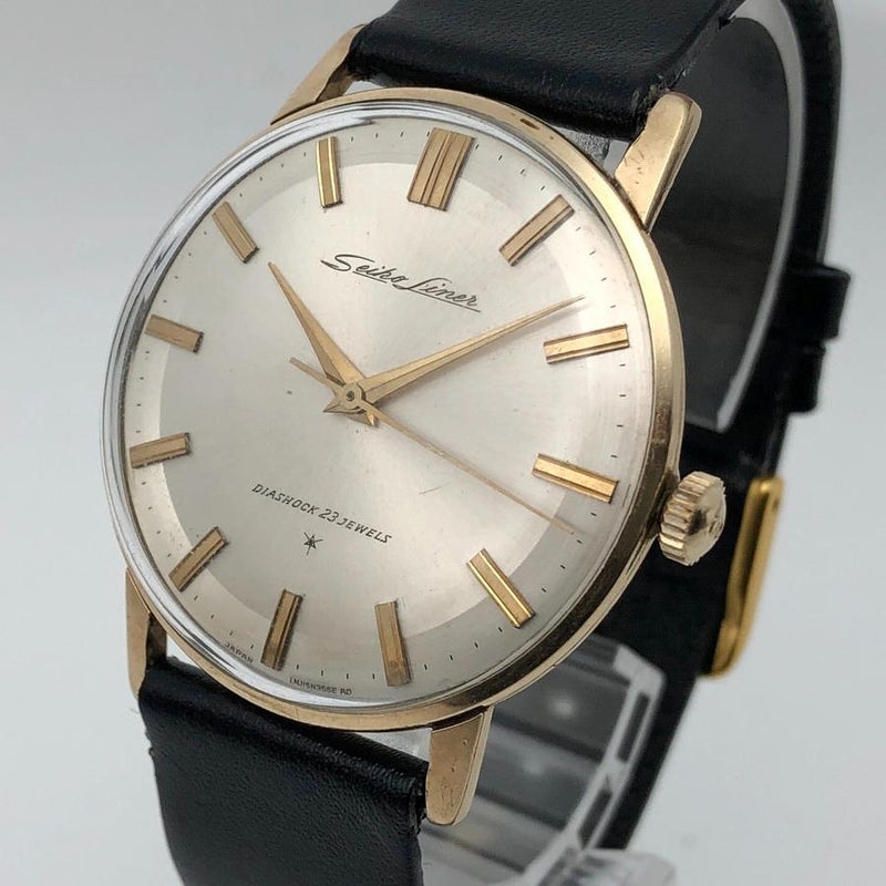 Liner 14k Gold-filled Vintage Hand-wound Watch 1962 Mens Dress Watch