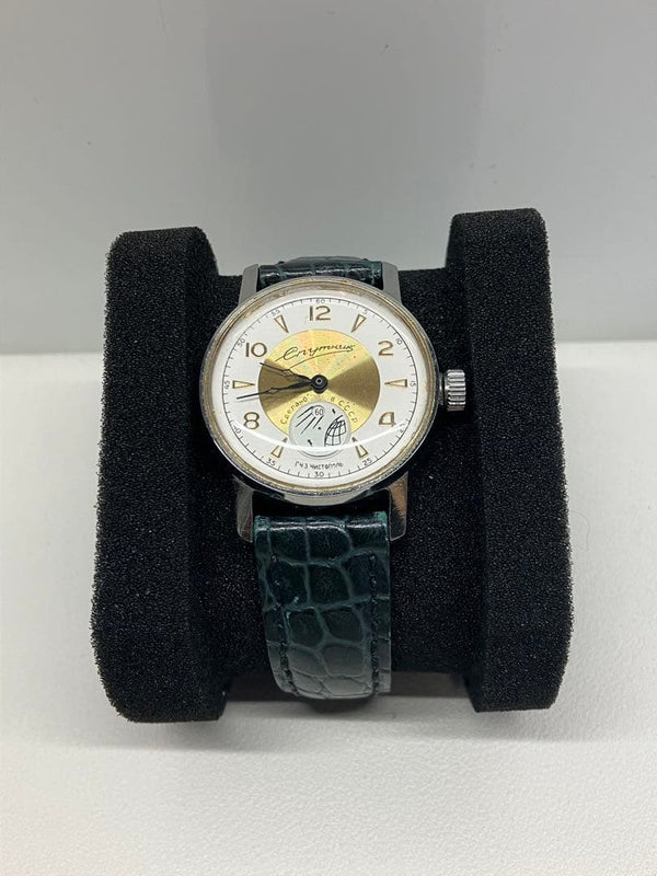 Sputnik Vintage Hand-wound Watch White Gold Dial Working Mechanical