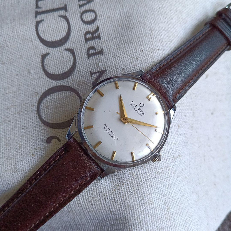 C-mark Parashock Finox 17 Jewels Hand-winding Mens Watch Vintage