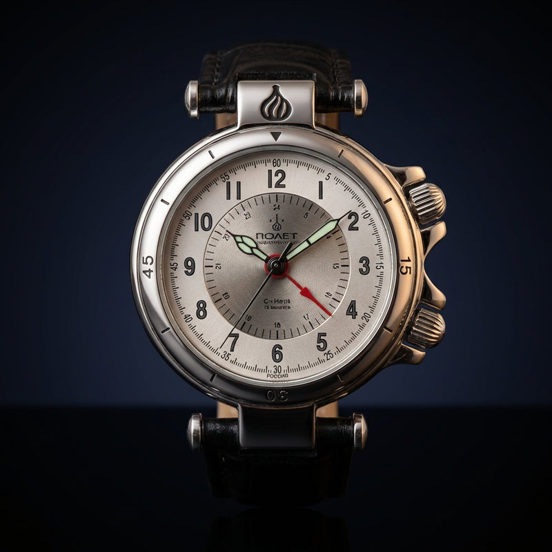 Hand-winding Alarm Watch Mod. 2612 Mechanical Wooden Case Vintage Style
