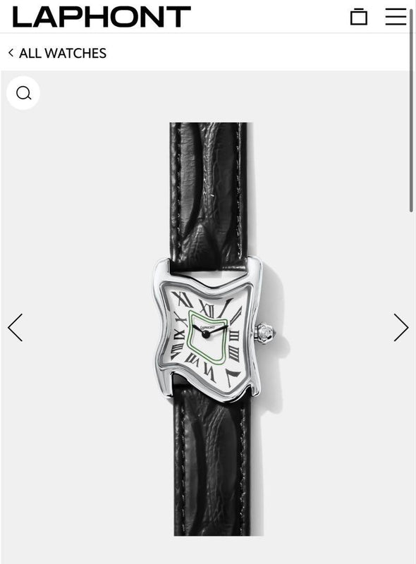 Square Melting Watch Silver Surrealist Art Watch Novelty Desk Decor