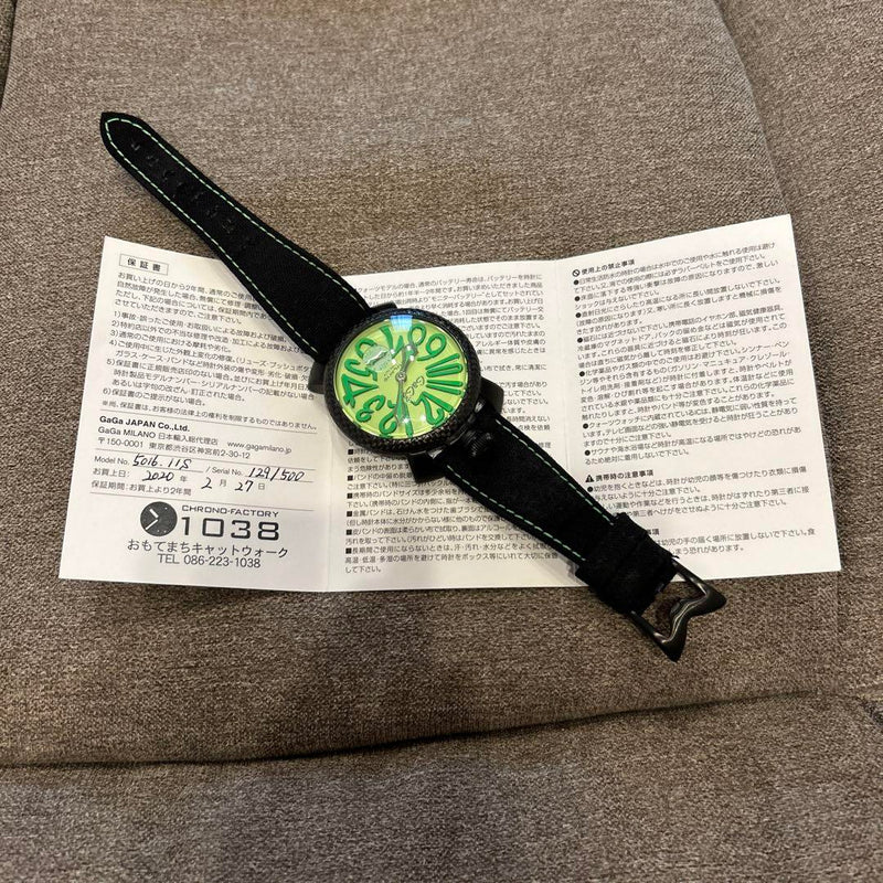 Gaga Milano Manuale 48mm Limited Edition 5016.11s Swiss Made Mechanical Watch