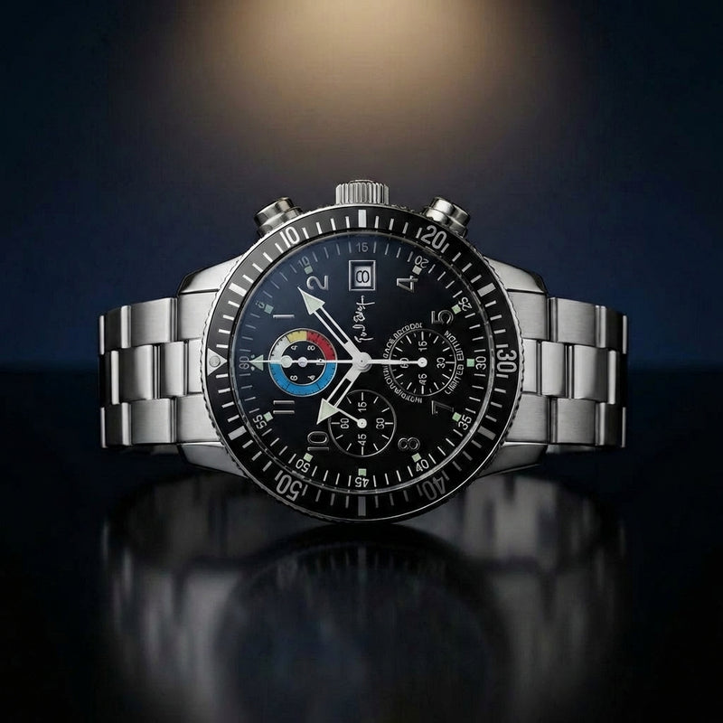Chronograph Watch Quartz Movement Casual Style Wrist Watch