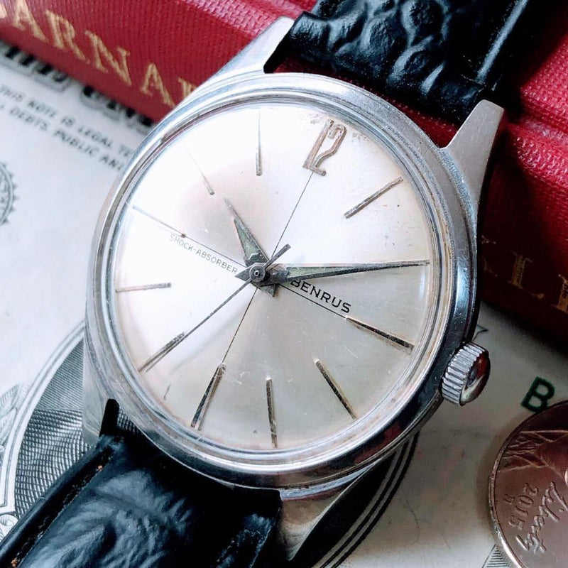 Benrus 3583 Hand-winding Antique Watch Chic Stylish 3-hand Mechanical