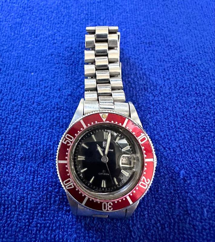 Date Scene Diver Dses51808-k Overhauled  Mens Watch Diver