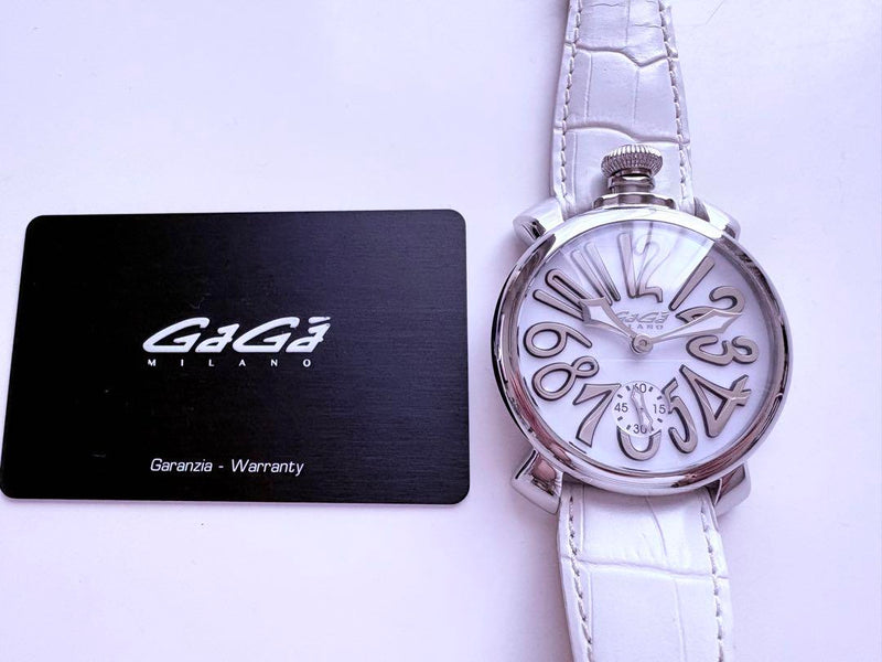 Gaga Milano Hand-wound Watch White Dial Swiss Mechanical Luxury Timepiece