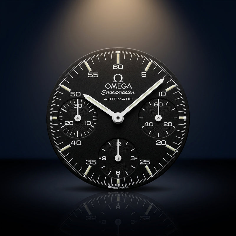 Speedmaster Dial Black Yz4617 Authentic Watch Part Replacement Chronograph