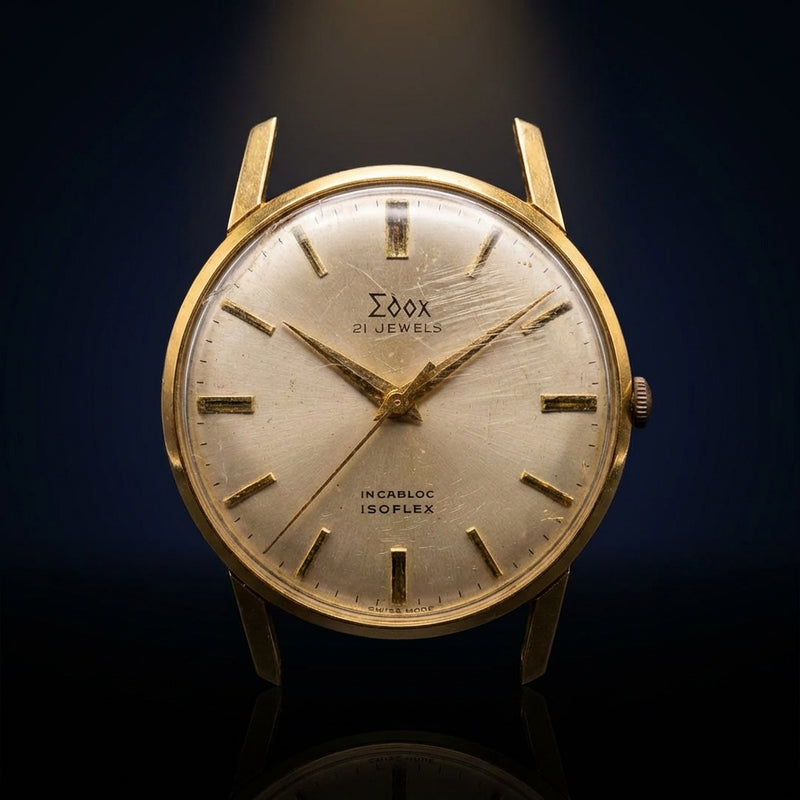 Mens Hand-wound Vintage Watch Swiss Made Mechanical Dress Watch