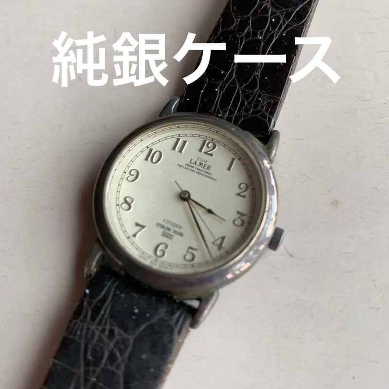 Club La Mer Hand-wound Watch Sterling Silver 925 Case Pure Silver