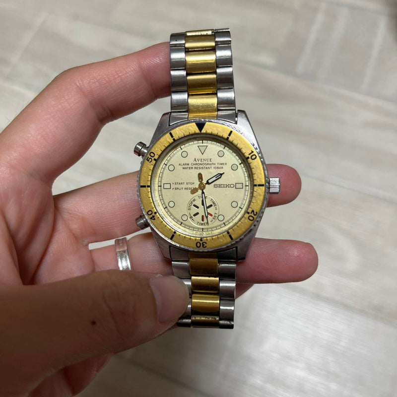 Avenue 8m26-600a Ssgp Mens Watch Gold Plated Quartz Movement Dress