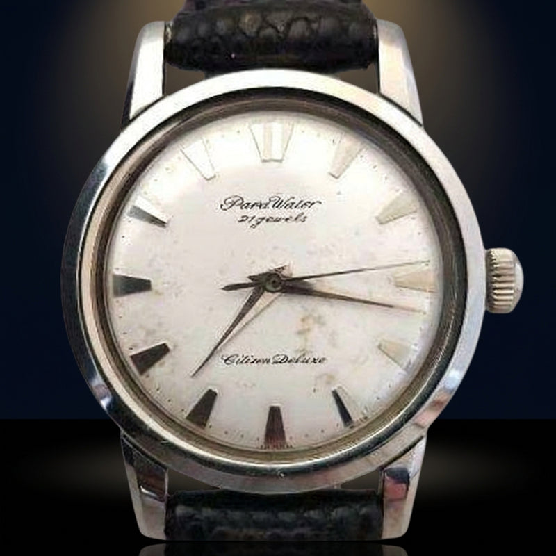 1960s  Deluxe Parawater 21 Jewels Watch Vintage Mechanical Working