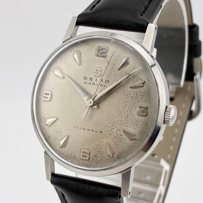 Marvel Watch 17 Jewels Hand-wound Silver Band Vintage Mechanical