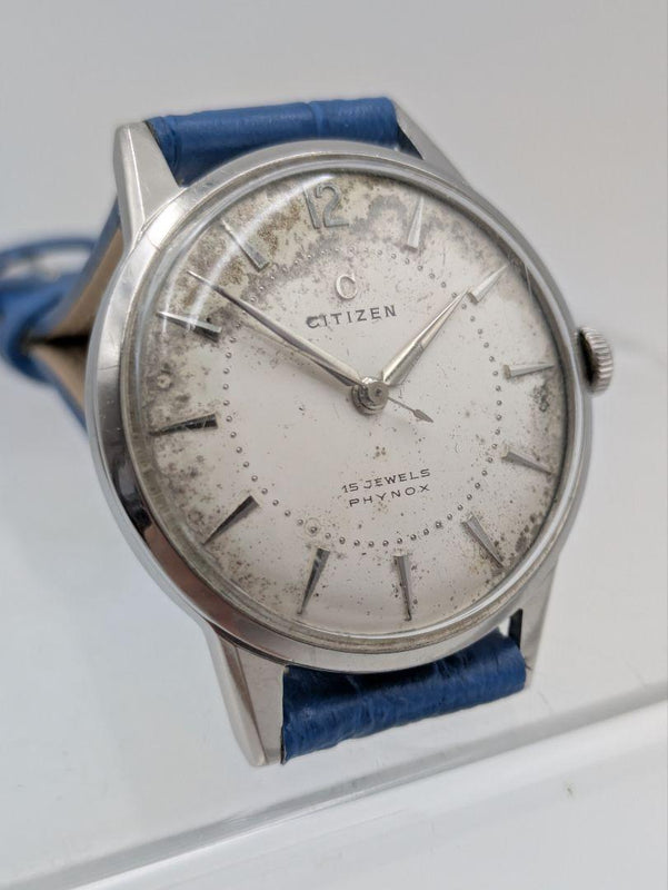 Center Second C Mark 15 Jewels Stainless Steel Mens Watch Overhauled