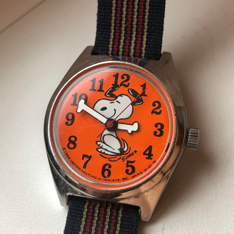 Dancing Watch 1958 Hand-wound Mechanical Orange Dial Collectible Novelty
