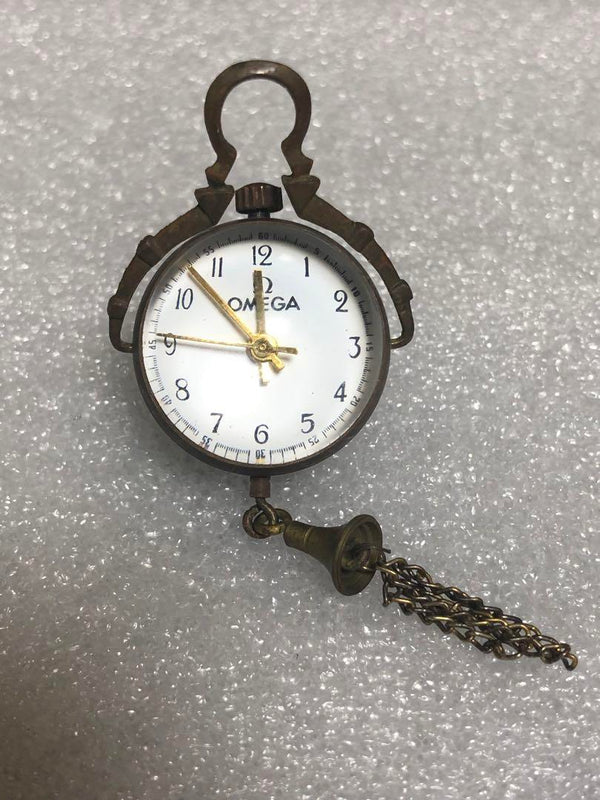 Omega Spherical Hand-wound Clock Antique Skeleton Desk Clock Mechanical