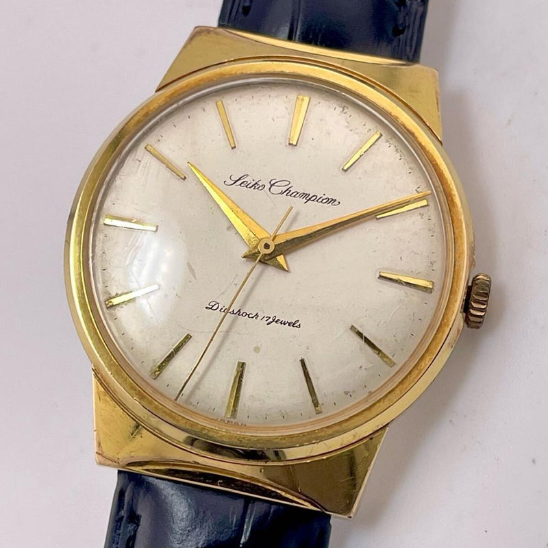 Champion Gold Watch Running Belt Manual Winding Mens Dress Watch