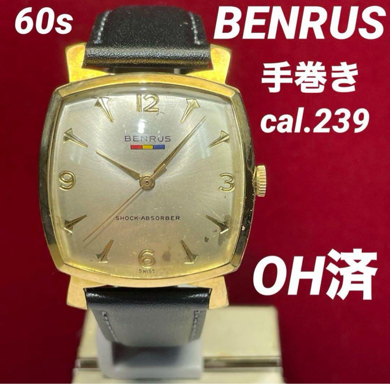 60s Benrus Swiss Made Manual Winding Wristwatch Overhauled Vintage Mens Watch